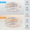 Airsurfer 16.5-inch 7-Blade Vintage Distressed White Low Profile Ceiling Fan with  Light Remote - 3 of 4