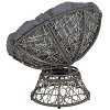 Emma and Oliver Swivel Patio Chair with Dark Gray Cushion - 3 of 4