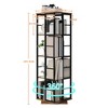 4 Tier Rotating Bookshelf Tower, 360°Revolving Bookcase, Vertical Floor Standing Display Rack, Narrow Swivel Bookshelf for Bedroom Living Room - 3 of 4