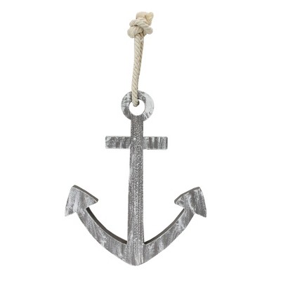 Northlight 12” Gray Cape Cod Inspired Wall Hanging Anchor