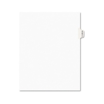 Avery-Style Preprinted Legal Side Tab Divider Exhibit M Letter White 25/Pack 01383