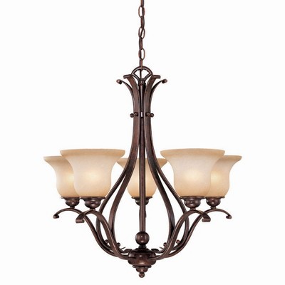 Vaxcel Monrovia 5 - Light Chandelier in  Royal Bronze