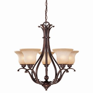 Vaxcel Monrovia 5 - Light Chandelier in  Royal Bronze - 1 of 1