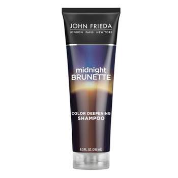 John Frieda Midnight Brunette Color Deepening Shampoo, Brunette Hair Cocoa and Evening Primrose Oil - 8.3 fl oz