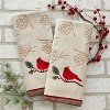 2pk Cardinal and Branch Hand Towel Set Off White - SKL Home - image 3 of 4