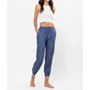 Women's Denim Cargo Joggers - sneak peek - 3 of 3