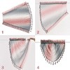 Kate Aurora 1 Piece Crushed Faux Satin Silver & Blush Rose Pink Ombre Window Waterfall Tasseled Valance - 4 of 4