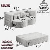 Convertible Floor Sofa Bed with 2 Pillows, Folding Foam Sleeper Couch, No-Assembly Modern Sofa for Living Room or Guest Room-Tanpinhause - 4 of 4