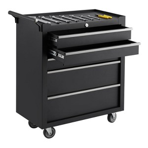 5-Drawer Rolling Tool Chest with Wheels, Lockable Storage Cabinet, Sliding Drawers & Protective Liner for Garage. - 1 of 4