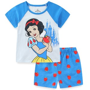 Disney Princess Snow White Girls Short Sleeve T-Shirt and French Terry Shorts Set for Toddler and Big Kids - 1 of 4