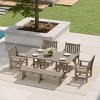 WestinTrends Malibu 6-Piece HDPE Outdoor Rectangle Dining Patio Table and Chairs Set - 2 of 4