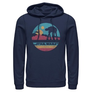 Men's Star Wars: A New Hope AT-AT Retro Circle Pull Over Hoodie - 1 of 4