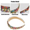 Unique Bargains Women's Bling Assorted Color Crushed Turquoise Rhinestone Headband Wide Edge 4.72"x1.65" 1Pc - 3 of 4