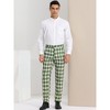 INSPIRE CHIC Men's Casual Flat Front Stretch Business Plaid Pattern Pants - 3 of 4