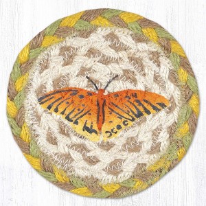 Earth Rugs Eco-Friendly Braided Jute Coaster – 5" Round Rustic Table Mat - 1 of 3