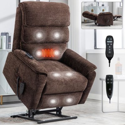 CENGHU Chenille Dual Motor Infinite Position Up to 350 LBS Power Lift Recliner Chair with Power-Remote, Recliner Chair for Bedroom, Living Room