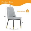 NicBex PU Leather Dining Chairs Set of 2/4,Upholstered Armless Chair with Stripe Backrest,Kitchen Chairs for Office,Living,Meeting Room - 3 of 4