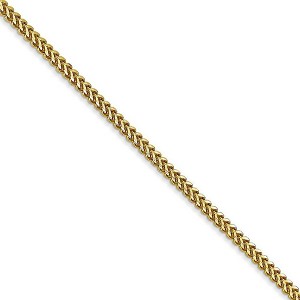 Black Bow Jewelry 1.5mm 10k Yellow Gold Solid Franco Chain Necklace - 1 of 4