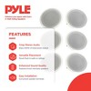 Pyle 8 Inch 2 Way In Wall Ceiling Home Speakers System Audio Stereo, 6 Speakers - image 2 of 4