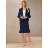 INSPIRE CHIC Women's Notched Lapel Long Sleeve Button Down and Fishtail Pencil Midi Skirts Sets 2 Pcs - 2 of 4