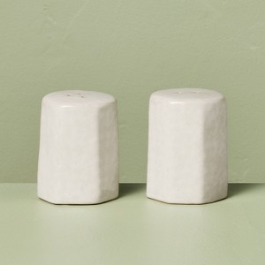 Stoneware Salt and Pepper Shaker Set Sour Cream - Hearth & Hand™ with Magnolia - 1 of 3