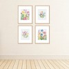 Big Dot of Happiness Wildflowers - Unframed Floral Nursery and Room Decor Linen Paper Wall Art - Set of 4 - Artisms - 8 x 10 inches - 3 of 4