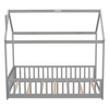 Twin House Bed with Guardrails, Slats - 4 of 4