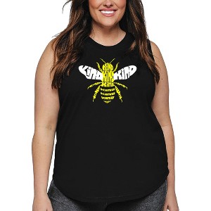 LA Pop Art Women's Word Art Tank Top - Bee Kind - 1 of 4