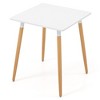 Resenkos Kitchen Table, Dining Table,Square Dining Table with Adjustable Foot Pads for Dining Room Kitchen-White - 4 of 4