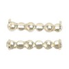 Unique Bargains Rhinestone Faux Pearl Shoelace Charms Gold Tone 2 Pcs - 4 of 4