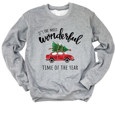 Simply Sage Market Women's Graphic Sweatshirt It's The Most Wonderful Time Car