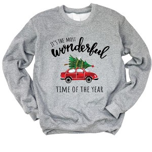 Simply Sage Market Women's Graphic Sweatshirt It's The Most Wonderful Time Car - 1 of 4