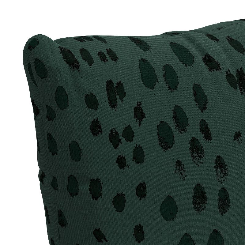 18&#34;x18&#34; Linen Leopard Polyester Square Throw Pillow Emerald - Skyline Furniture, 4 of 6