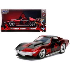 1969 Chevrolet Corvette Stingray "Harley Quinn" "DC Comics" "Hollywood Rides" Series 1/32 Diecast Model Car by Jada - 1 of 4