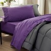Twin XL Sheet Sets Dorm Bedding - 3 Pieces Soft Extra Long Twin Sheets, Hotel Luxury, Easy Care Microfiber for Women, Men, Kids and Teens, Purple - 4 of 4