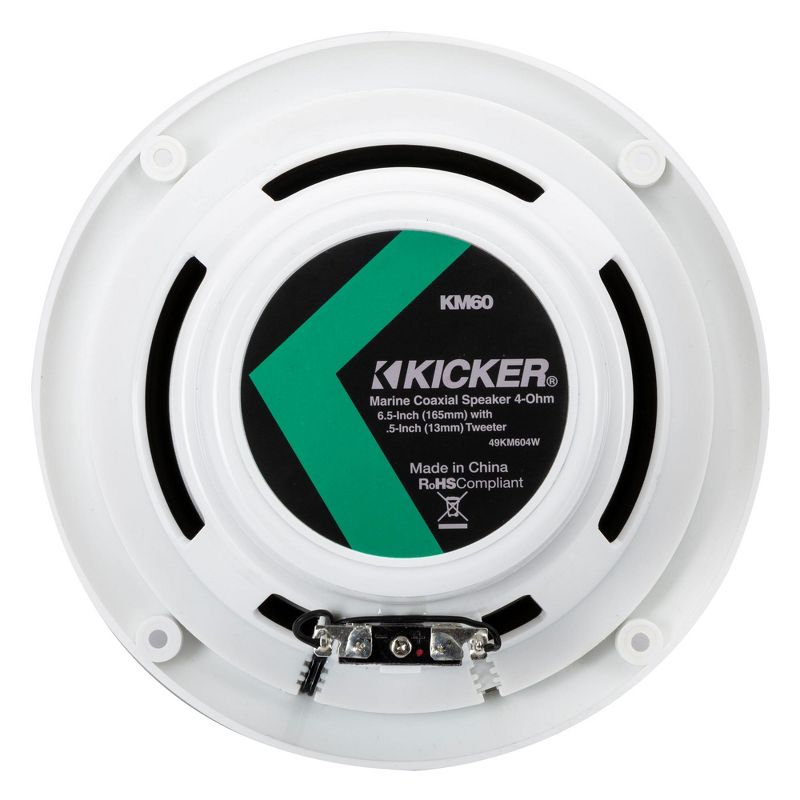 Kicker 49KM604W KM 6.5" 4Ω Marine Coaxial Speakers - Pair, 5 of 7