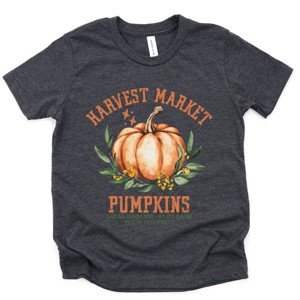 The Juniper Shop Harvest Market Pumpkins Local Organic Youth Short Sleeve Tee - L - Charcoal - 1 of 4