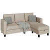 Celebalcony Sectional Couch Sofas, L Shape Sofa with Ottoman - 2 of 4