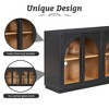 NicBex Buffet Cabinet with Storage Large Sideboard Cabinet Coffee Bar Cabinet with Artificial Rattan Door and Metal Handles - 2 of 4