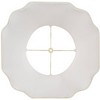 Imperial Shade Creme Medium Bell Cut Corner Lamp Shade 10" Top x 16" Bottom x 14" Slant x 13.5" High (Spider) Replacement with Harp and Finial - 3 of 4