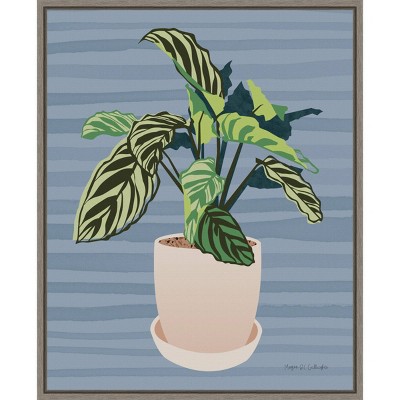 16" x 20" The Great Indoors Houseplant III by Megan Gallagher Framed Wall Canvas - Amanti Art