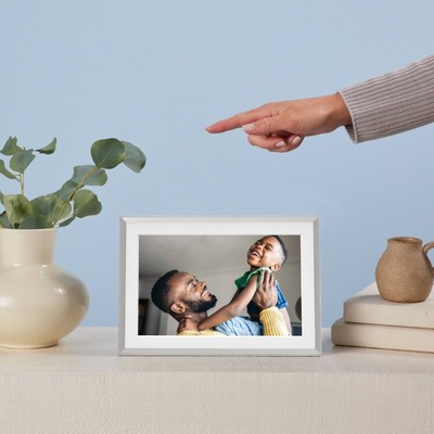 Clay and White WiFi Digital Picture Frame with LCD Screen