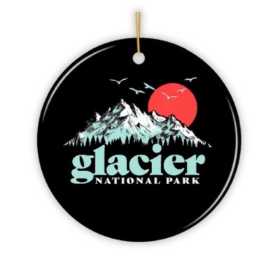 Vintage Glacier National Park Ornament| OrnamentallyYou