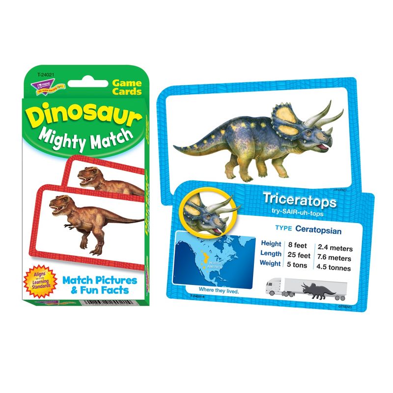 TREND Dinosaur Mighty Match Challenge Cards, 2 of 5