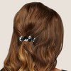 Unique Bargains Women's Tortoise Shell French Hair Barrettes Gray Black 2 Pcs - 2 of 4