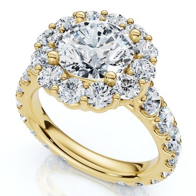 Pompeii3 Certified 4 1/4Ct Diane Diamond Engagement Ring 14k Gold or Platinum Lab Created