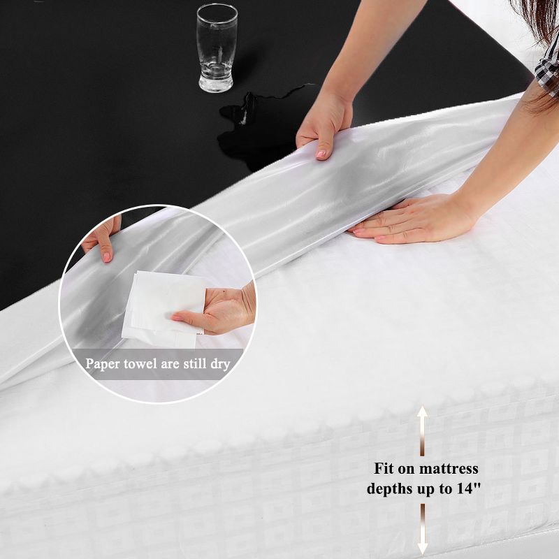 PiccoCasa Brushed Microfiber Five Sided Waterproof Mattress Protector Covers 1 Pc, 3 of 6