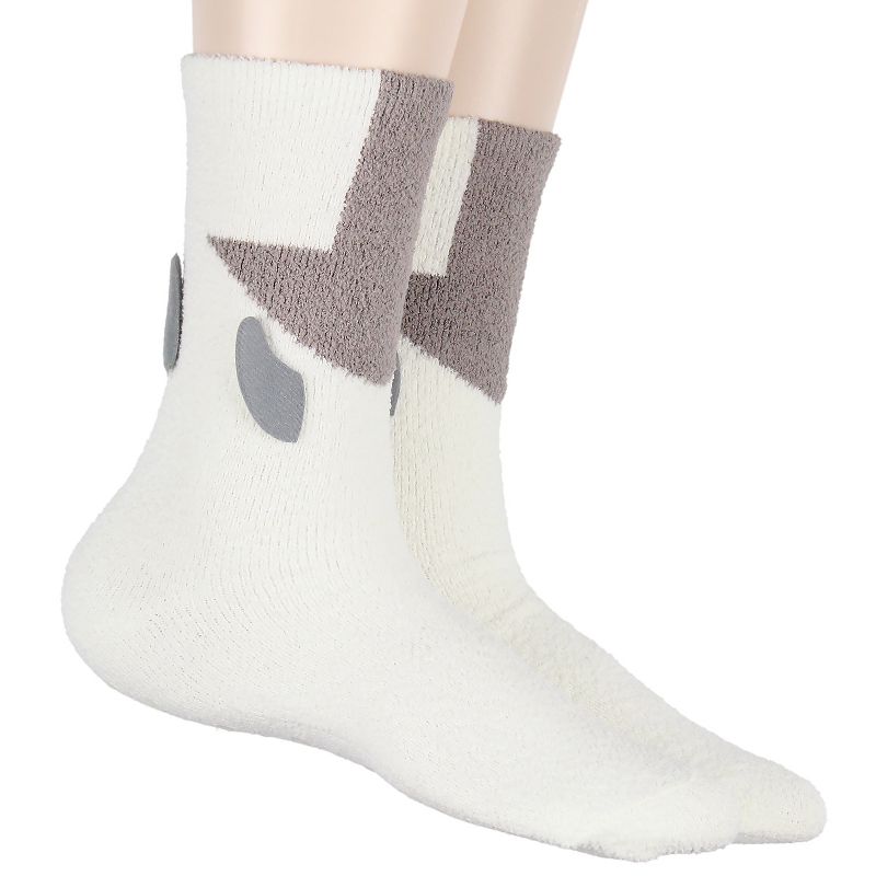 Avatar The Last Airbender Appa Flying Bison Manatee Fuzzy 3D Adult Crew Socks Off-White, 2 of 7