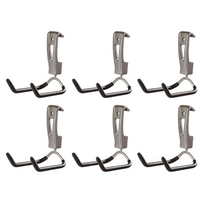 Rubbermaid 1784456 Wall Mounted Rope, Hose Garage Storage Utility Hook (6 Pack)