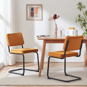 Dovelina Velvet Upholstered Modern Dining Chair Set of 2 - 1 of 4